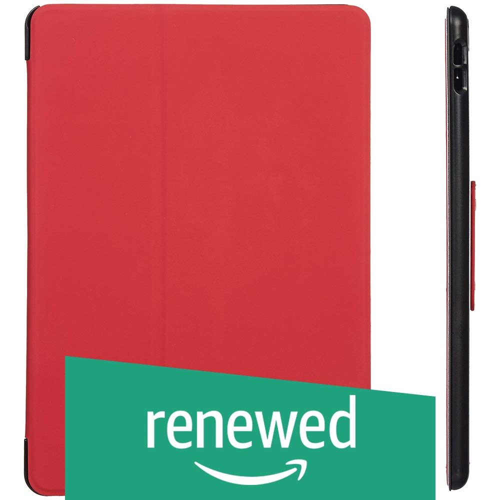 (Renewed) AmazonBasics New iPad Pro 2017 Smart Case Auto Wake/Sleep Cover, Red, 10.5"
