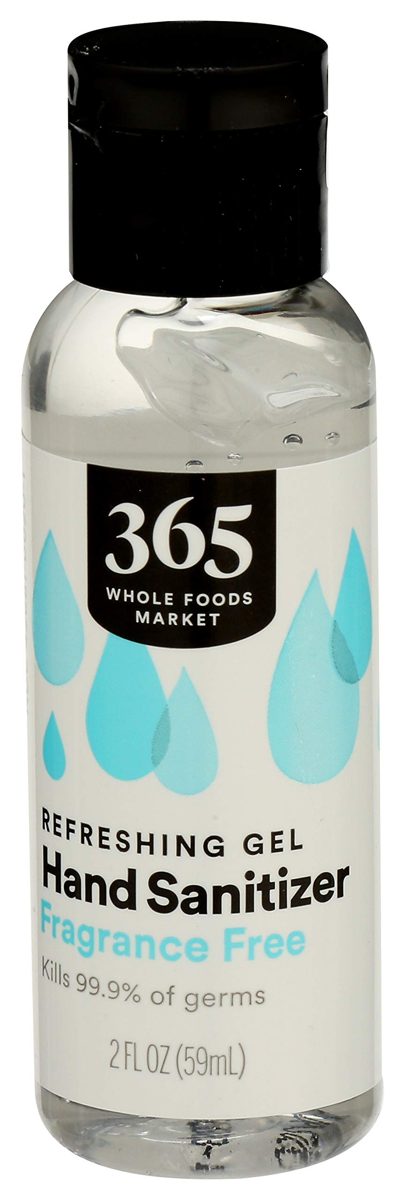 365 by Whole Foods Market, Hand Sanitizer Gel, Fragrance Free, 2 Fl Oz