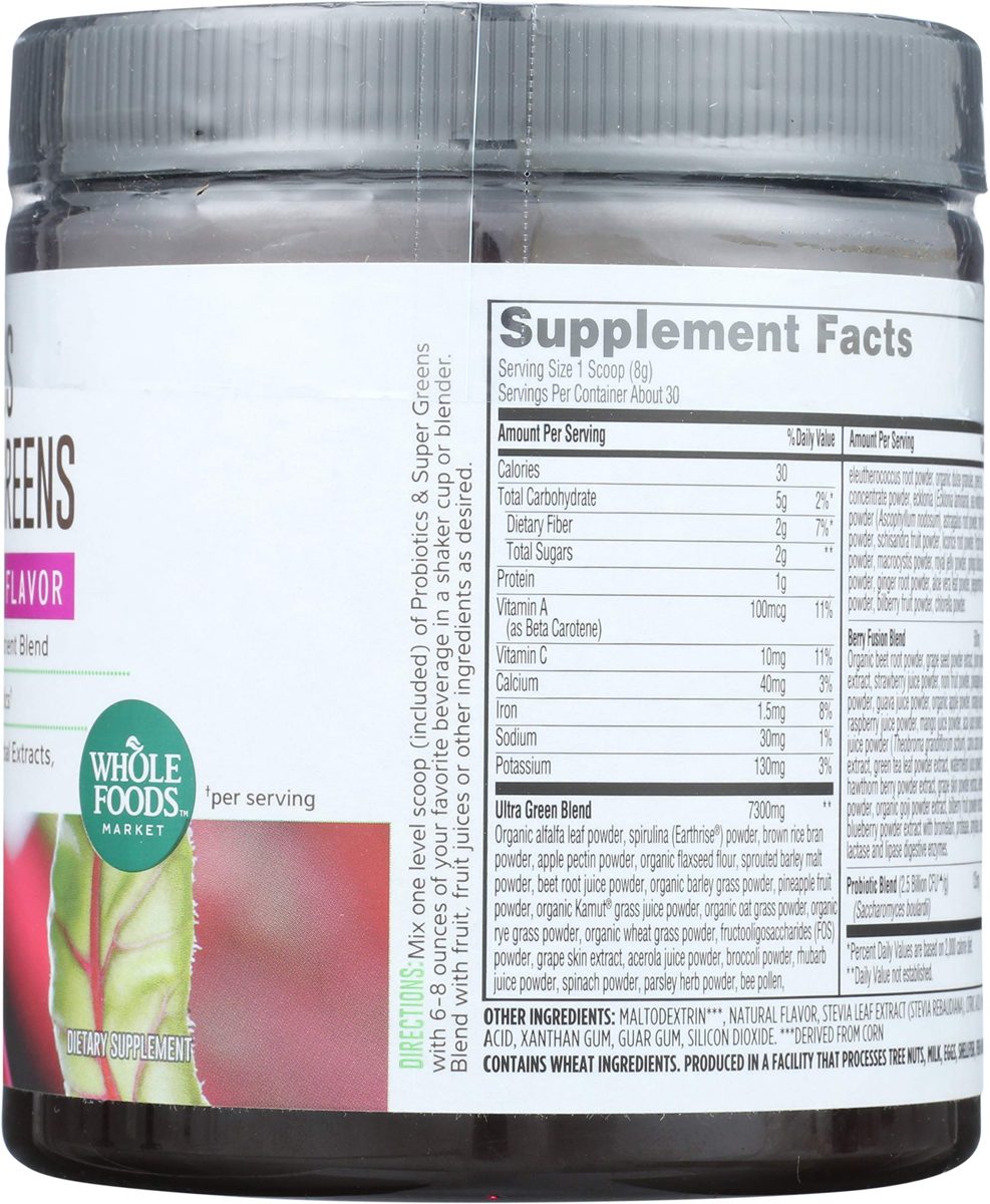 Whole Foods Market, Probiotics & Super Greens, 8.5 oz