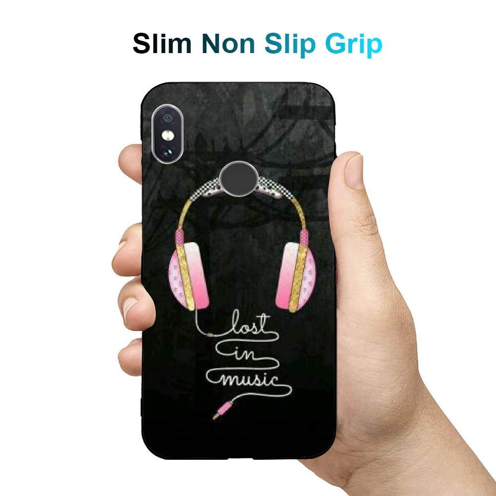 Amazon Brand - Solimo Designer Music Headphone Printed Hard Back Case Mobile Cover for Redmi Note 5 Pro (D1216)