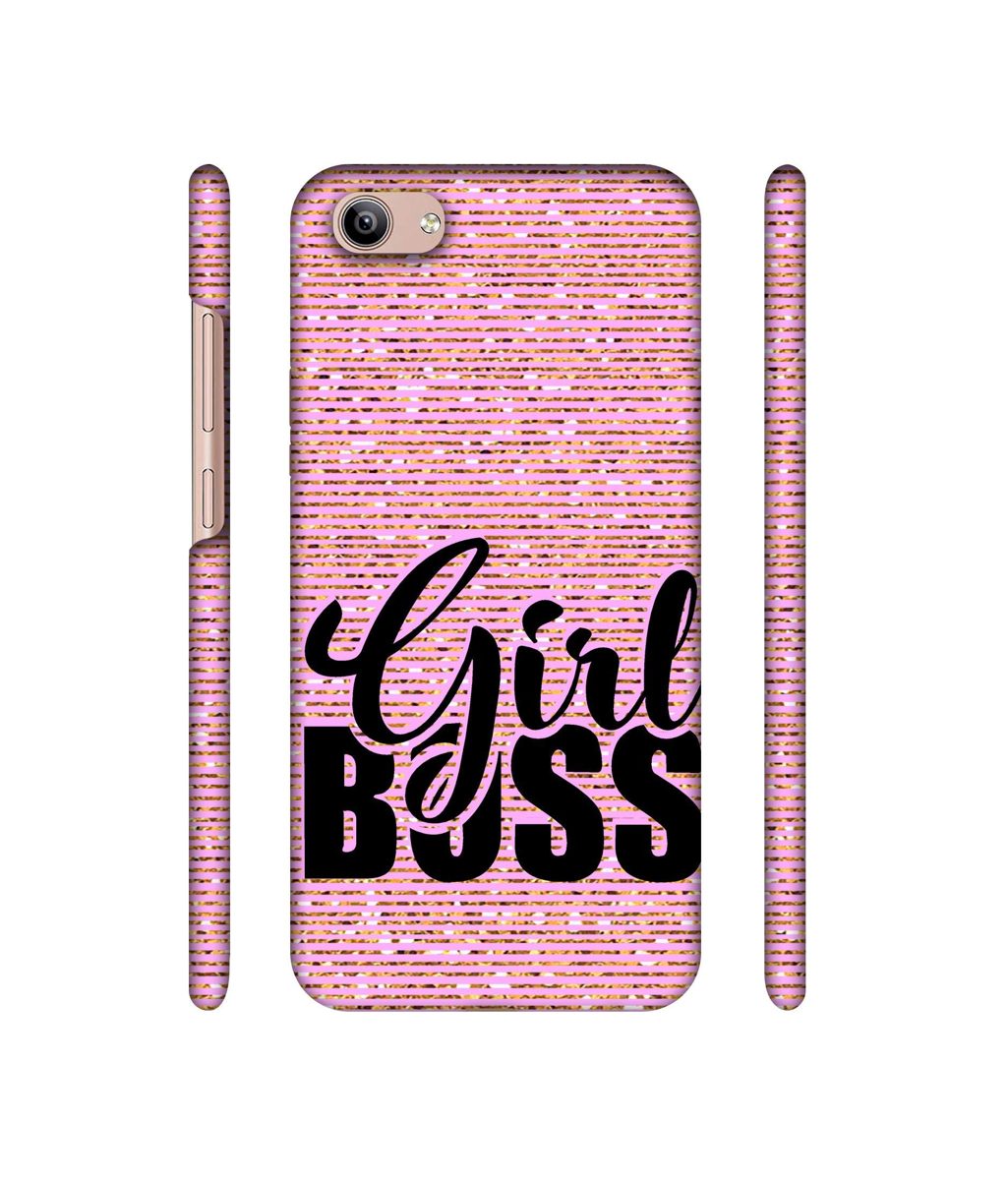 Amazon Brand - Solimo Designer Girl Boss On Pink Sparkle 3D Printed Hard Back Case Mobile Cover for Vivo Y81i
