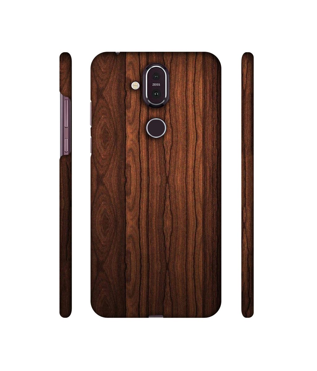 Amazon Brand - Solimo Designer Wooden Texture 3D Printed Hard Back Case Mobile Cover for Nokia 8.1