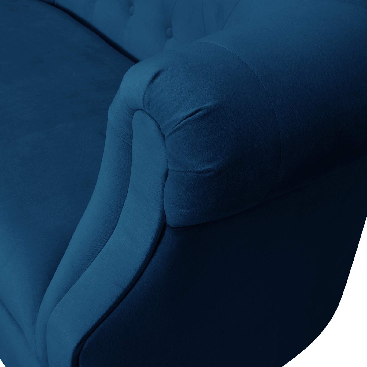 Amazon Brand – Ravenna Home Westcott Tufted Loveseat Sofa Couch, 60"W, Blue Velvet