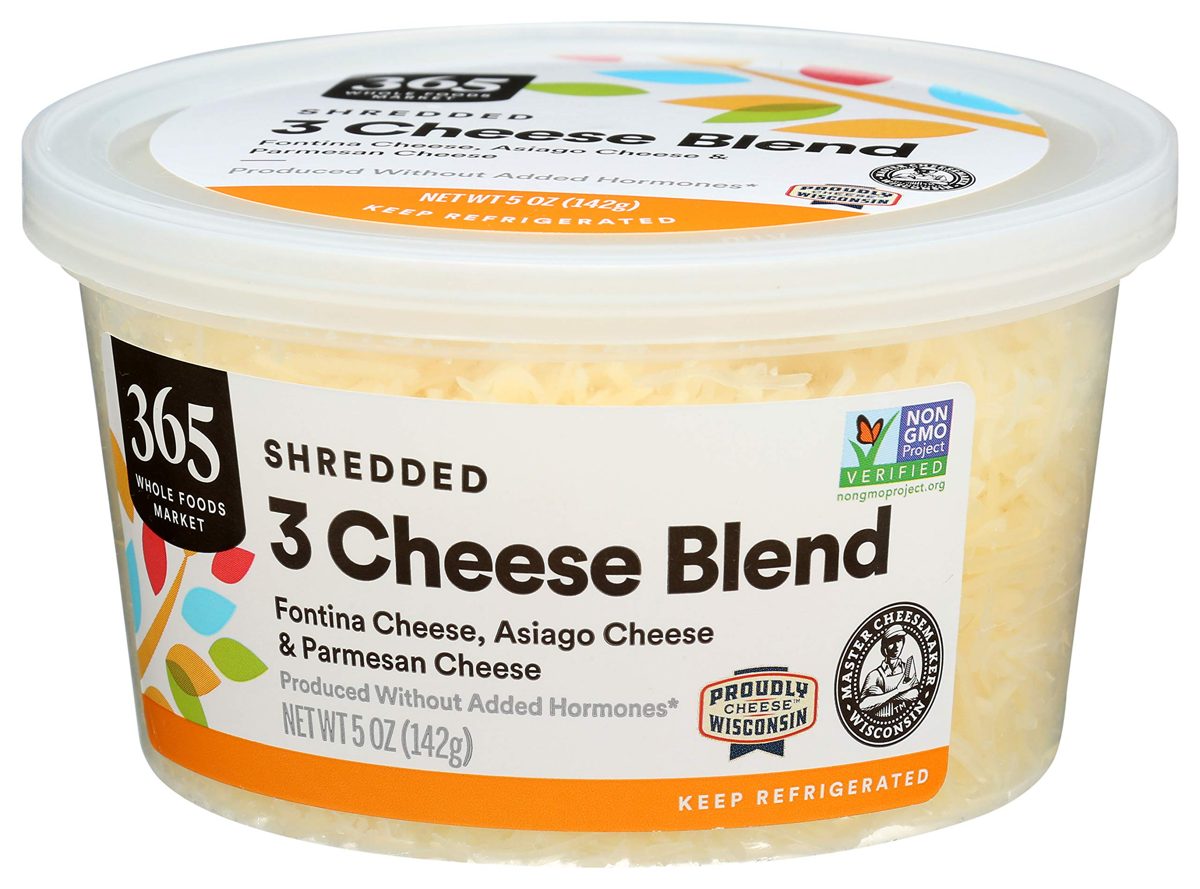 365 by Whole Foods Market, Shredded Cheese, 3 Cheese Blend, 5 Ounce (Packaging May Vary)