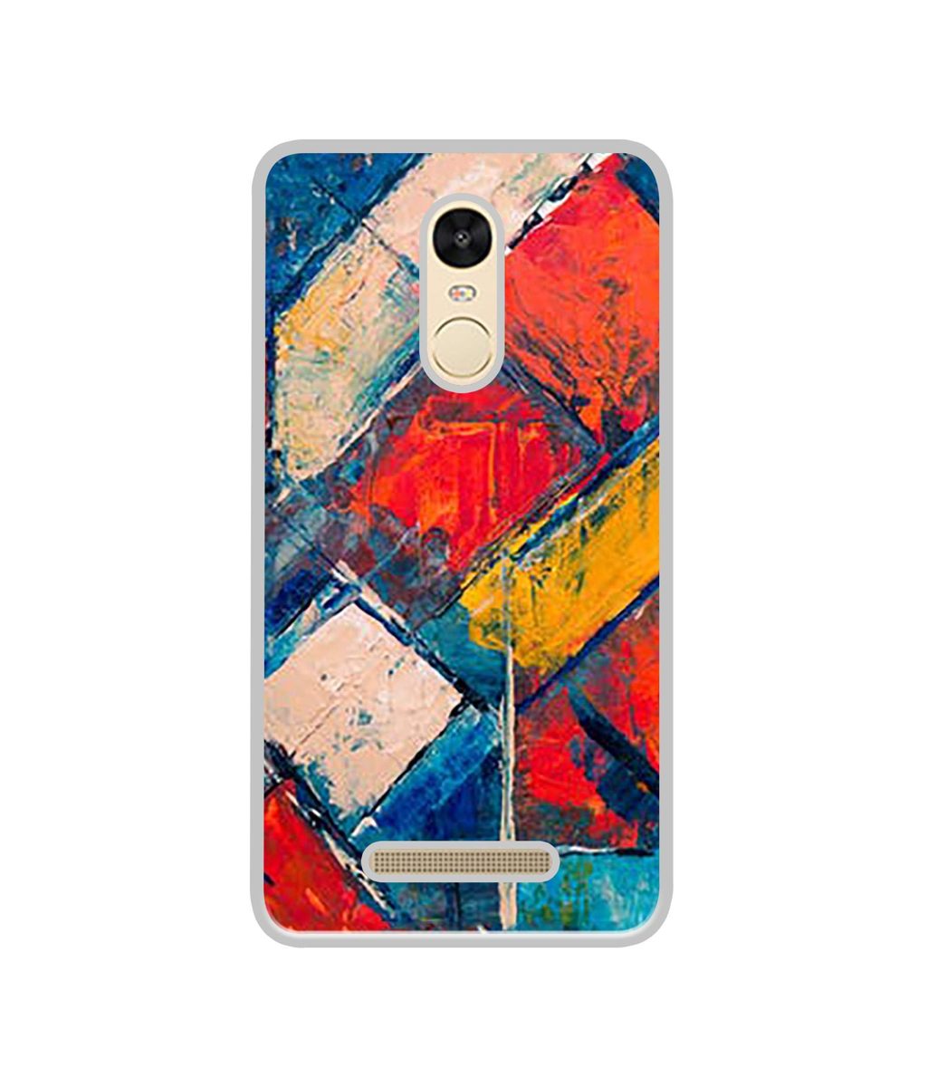 Amazon Brand - Solimo Designer Dark Multicolor Blocks UV Printed Soft Back Case Mobile Cover for Mi Redmi Note 3