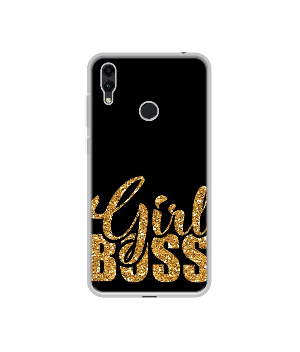 Amazon Brand - Solimo Designer Sparkle Girl Boss UV Printed Soft Back Case Mobile Cover for Huawei Honor 8C