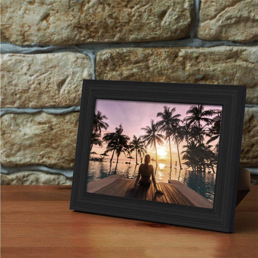 UMI. Essentials 6x4 Black Photo Frame for Desktop Display and Wall Hanging, 2 Pack