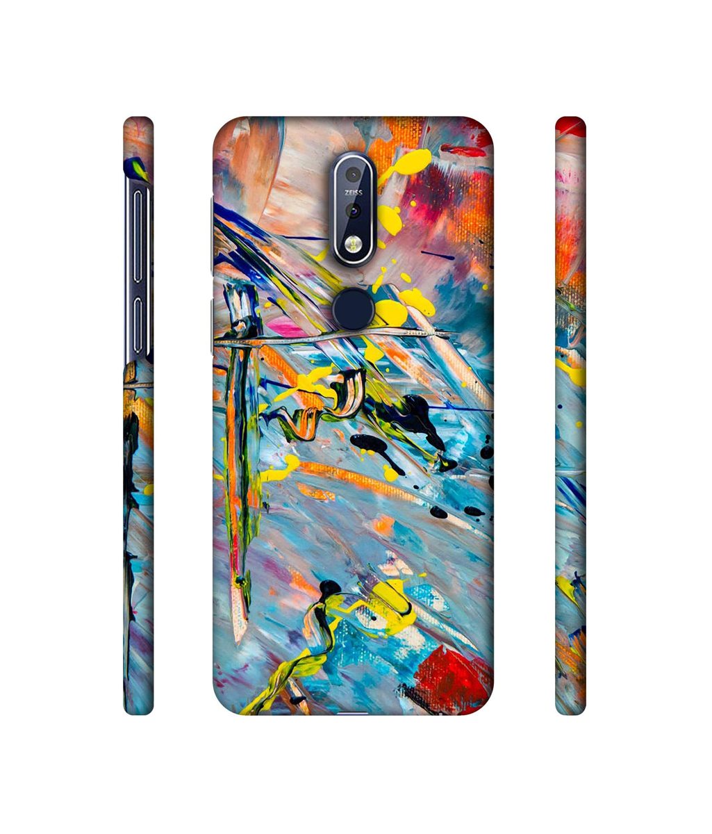 Amazon Brand - Solimo Designer Paint Texture 3D Printed Hard Back Case Mobile Cover for Nokia 7.1