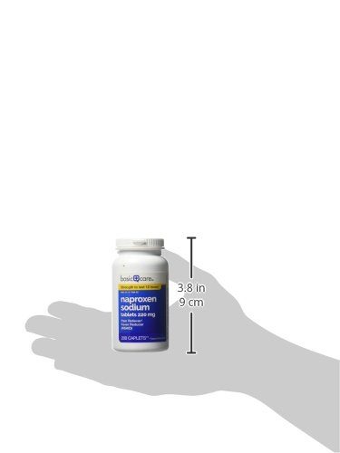 Amazon Basic Care All Day Pain Relief, Naproxen Sodium Tablets, 220 mg, 200 Count