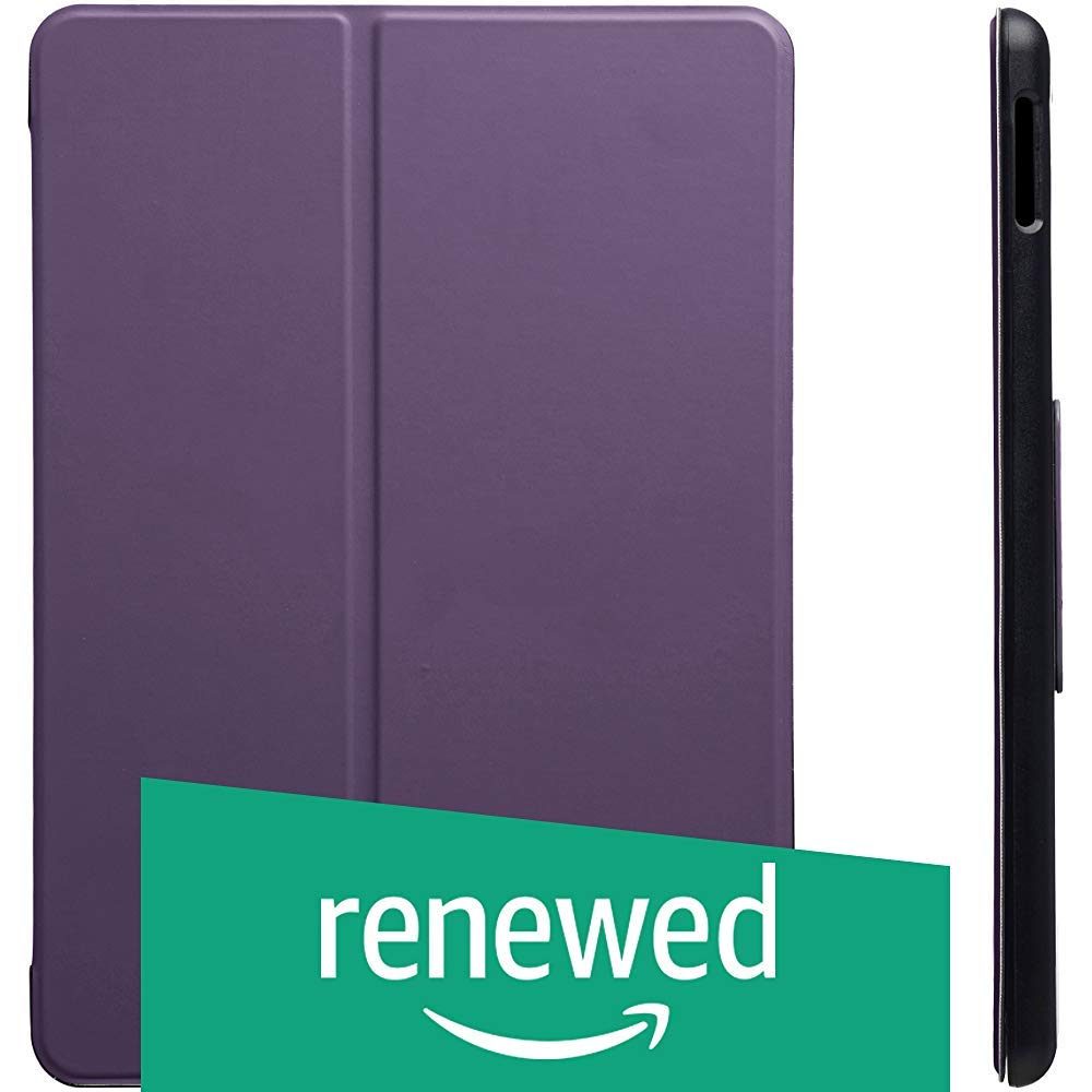 (Renewed) AmazonBasics iPad 2017 Smart Case Auto Wake/Sleep Cover, Purple, 9.7"
