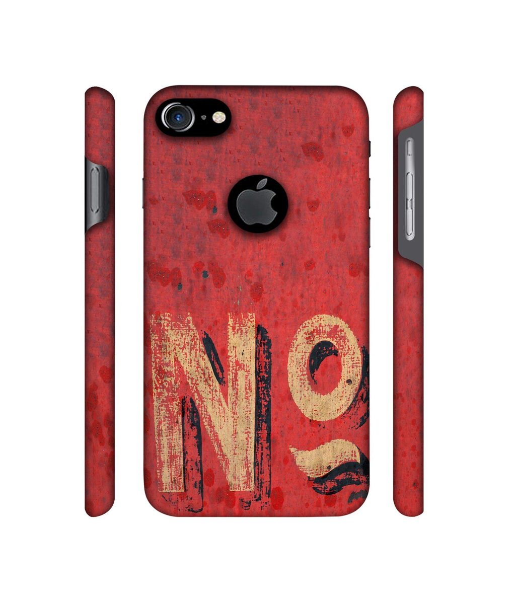 Amazon Brand - Solimo Designer No 3D Printed Hard Back Case Mobile Cover for Apple iPhone 7 (with Logo Cut)