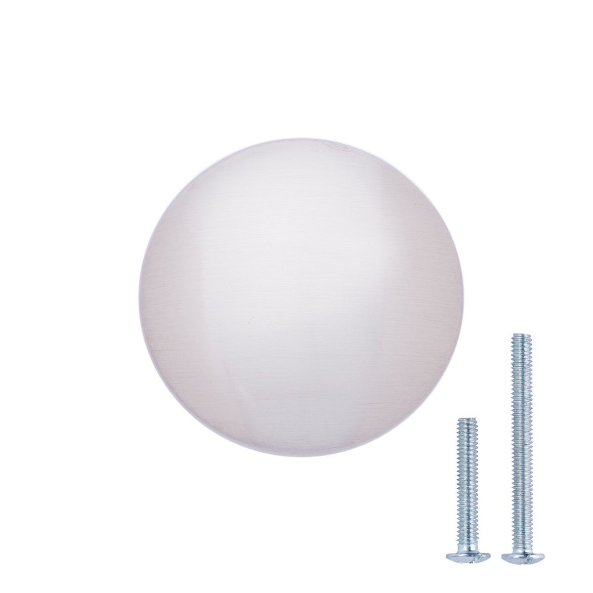 AmazonBasics Round Cabinet Knob, 1.57" Diameter, Satin Nickel, 25-Pack