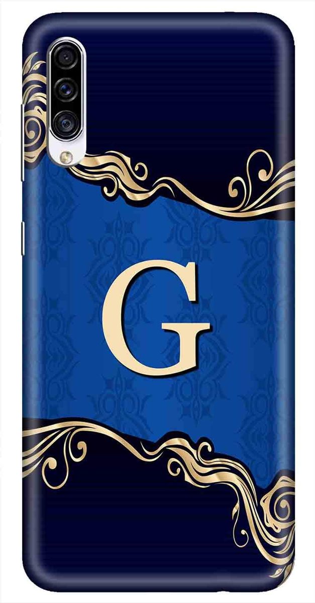 Amazon Brand - Solimo Designer Blue Pattern Alphabet-G 3D Printed Hard Back Case Mobile Cover for Samsung Galaxy A30s