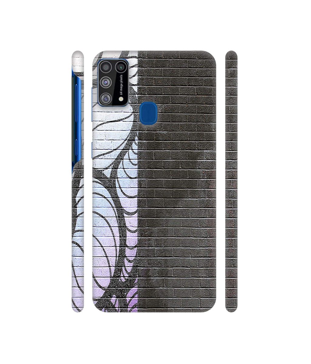 Amazon Brand - Solimo Designer Black and White Brick 3D Printed Hard Back Case Mobile Cover for Samsung Galaxy M31