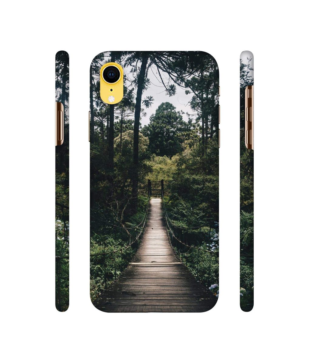 Amazon Brand - Solimo Designer Wooden Bridge 3D Printed Hard Back Case Mobile Cover for Apple iPhone xr