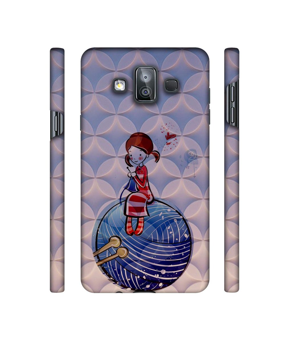 Amazon Brand - Solimo Designer Lady Vector Patternn 3D Printed Hard Back Case Mobile Cover for Samsung Galaxy J7 Duo