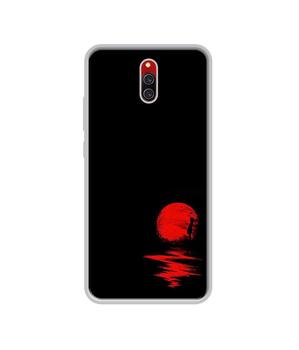 Amazon Brand - Solimo Designer Red Moon UV Printed Soft Back Case Mobile Cover for Xiaomi Redmi 8A Dual