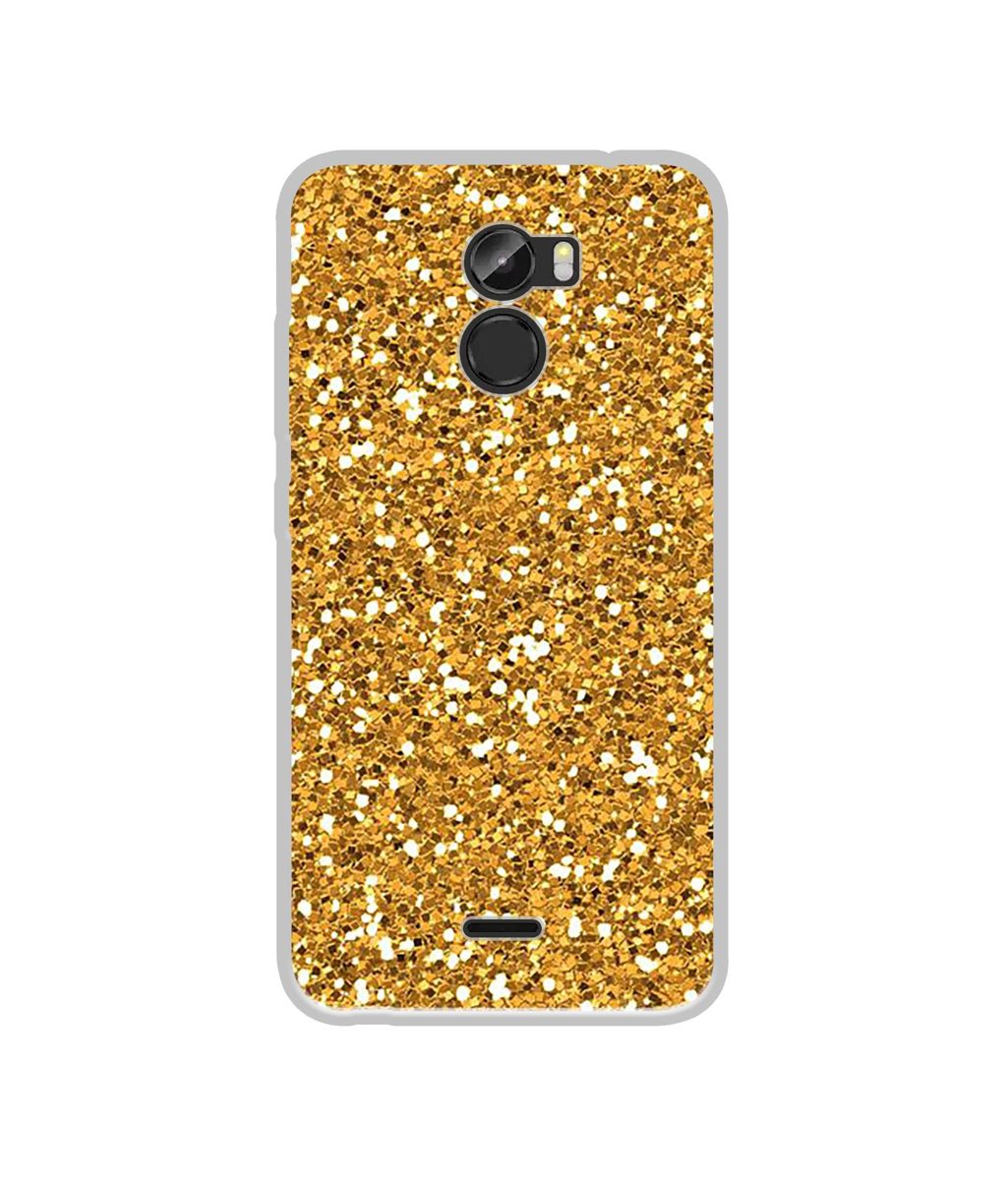 Amazon Brand - Solimo Designer Golden Sparkle UV Printed Soft Back Case Mobile Cover for Gionee X1