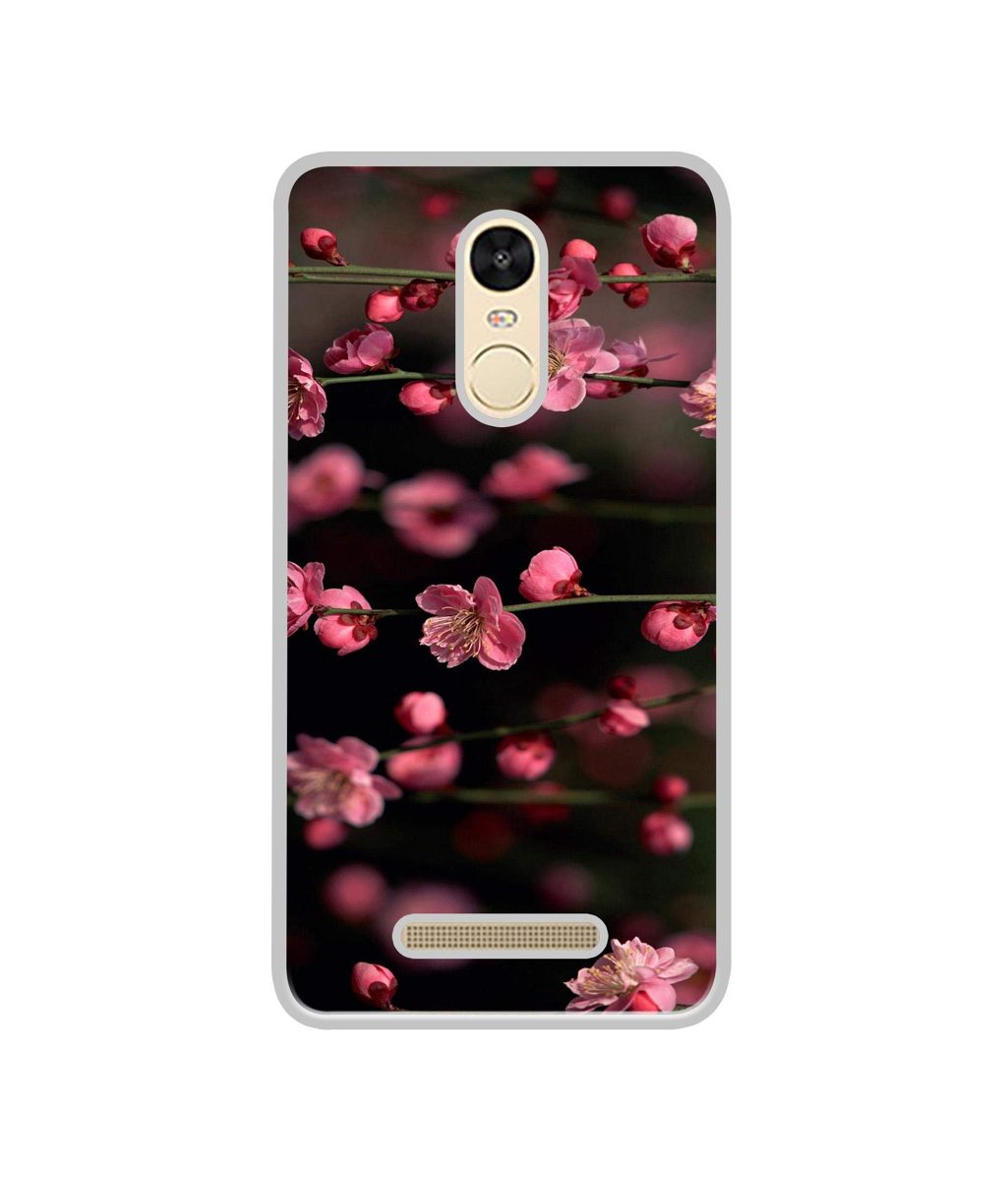 Amazon Brand - Solimo Designer Pink Flowers UV Printed Soft Back Case Mobile Cover for Mi Redmi Note 3