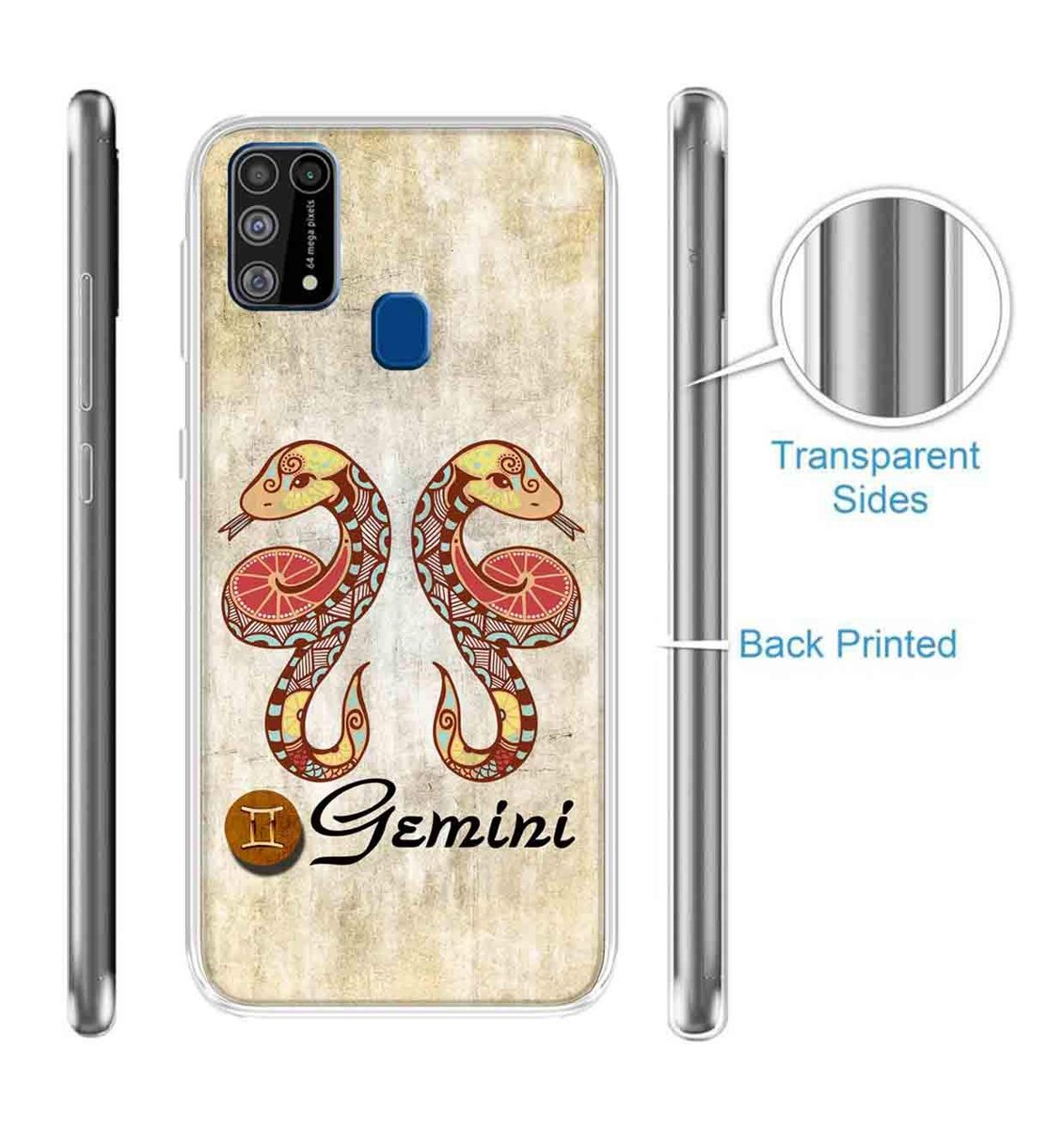 Amazon Brand - Solimo Designer Multicolor Gemini Design Printed Soft Back Case Mobile Cover for Samsung Galaxy M31