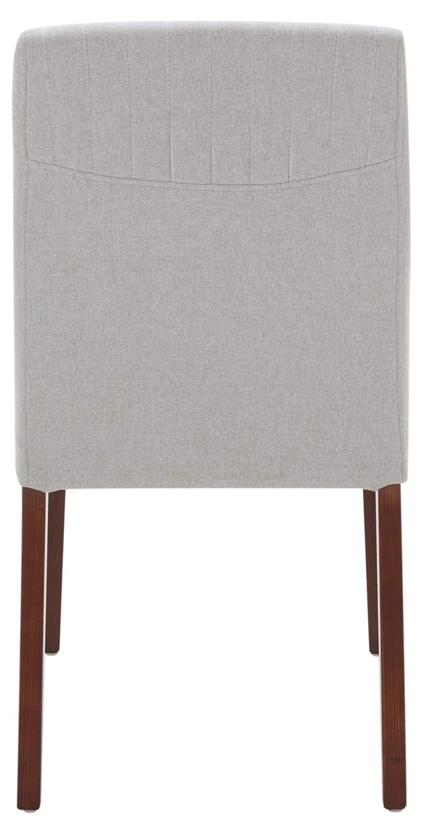 Amazon Brand – Rivet Contemporary Channel-Back Dining Chair, 35"H, Felt Gray, Set of 2