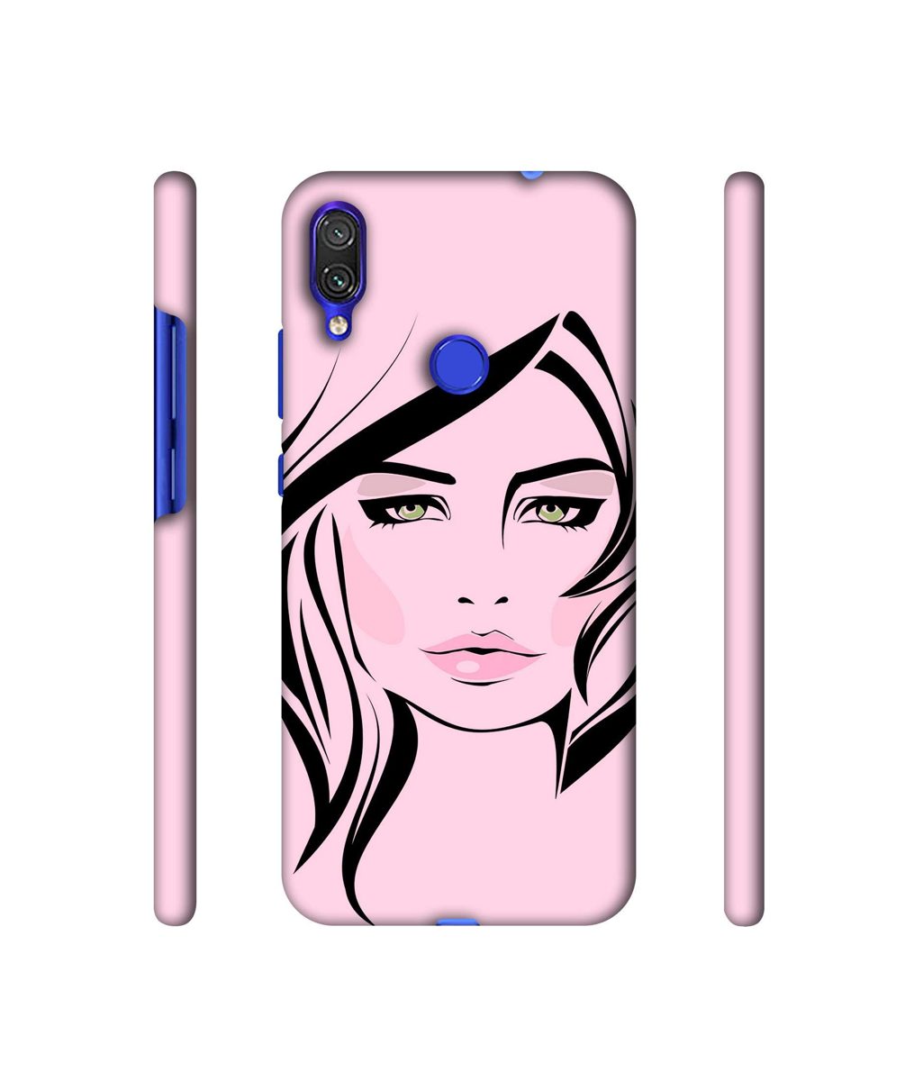 Amazon Brand - Solimo Designer Pink Lady Pattern 3D Printed Hard Back Case Mobile Cover for Xiaomi Redmi Note 7S