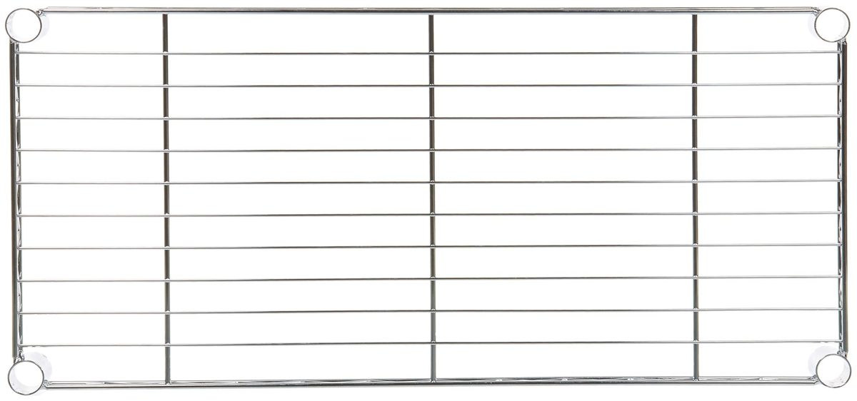AmazonBasics 5-Shelf Shelving Unit on 4in Casters, Chrome (Renewed)