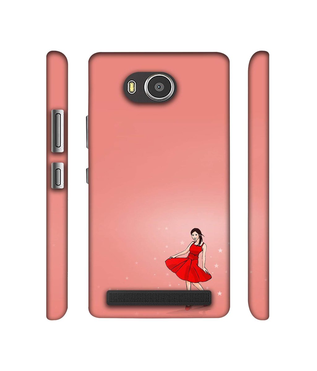 Amazon Brand - Solimo Designer Red Dress Lady 3D Printed Hard Back Case Mobile Cover for Lenovo A7700