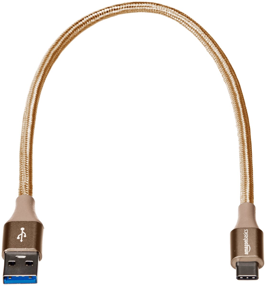 AmazonBasics Double Braided Nylon USB Type-C to Type-A 3.1 Gen 2 Charger Cable Adapter