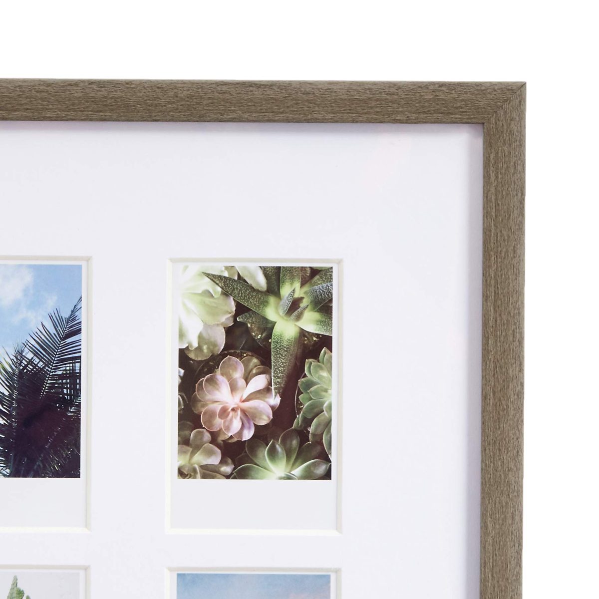 AmazonBasics Photo Frame for use with Instax - 4-Opening - 3.25"x2", Barnwood
