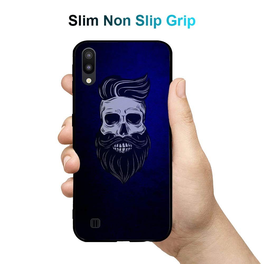 Amazon Brand - Solimo Designer Beard Skull Printed Hard Back Case Mobile Cover for Samsung Galaxy M10 (D1189)