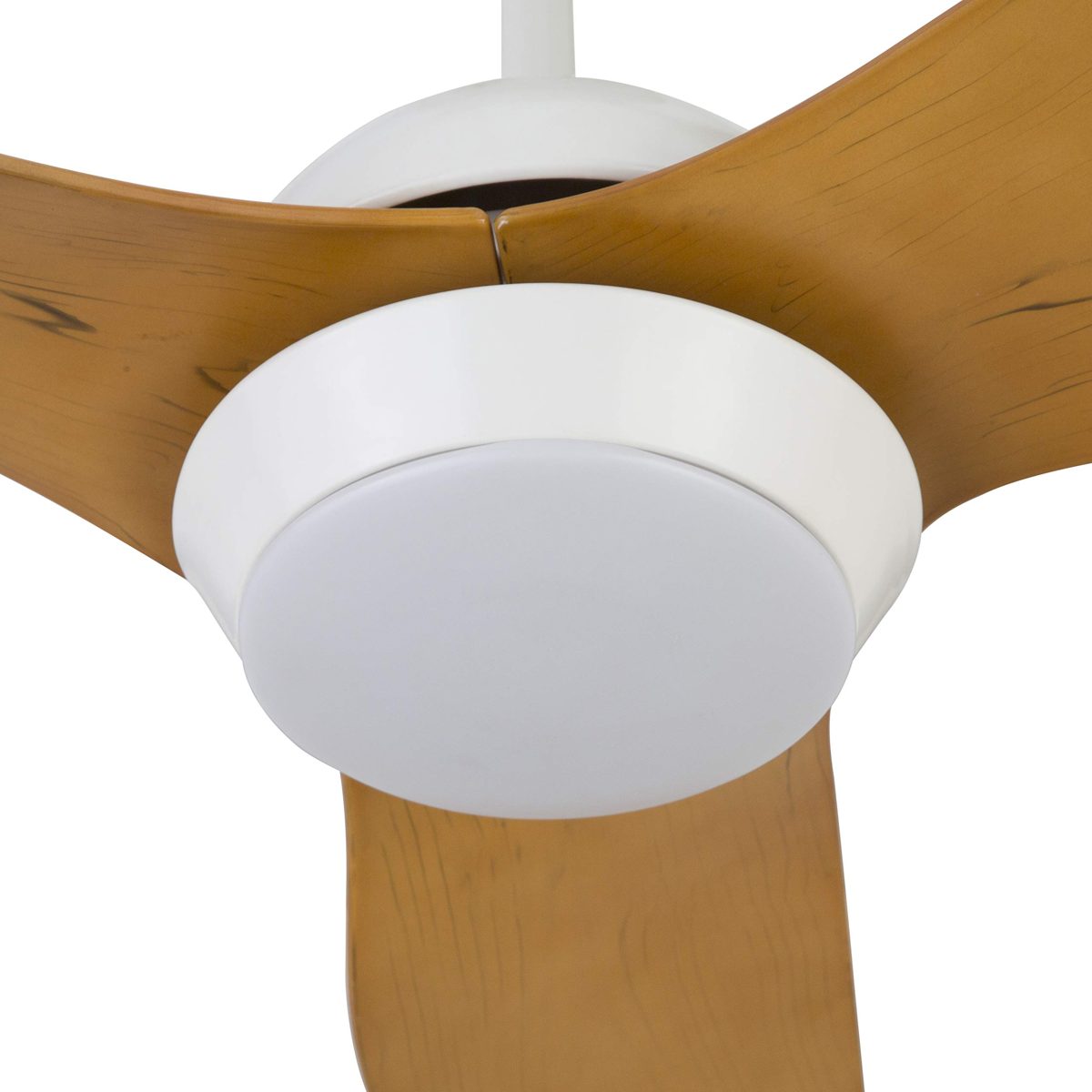 Amazon Brand – Rivet Scandinavian Ceiling Fan with Light, 52" Diameter, Matte White