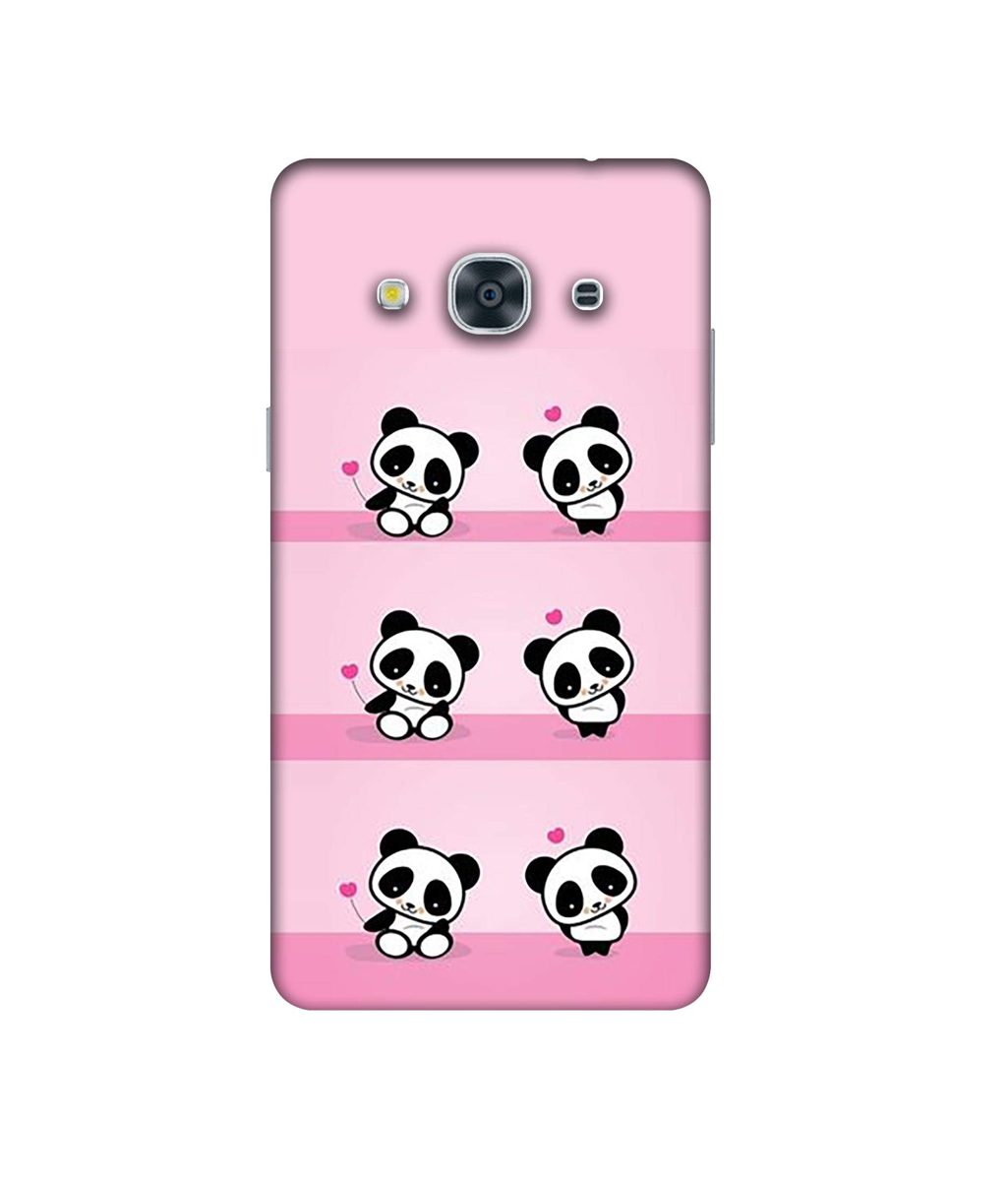 Amazon Brand - Solimo Designer Panda Pattern 3D Printed Hard Back Case Mobile Cover for Samsung Galaxy J3 Pro