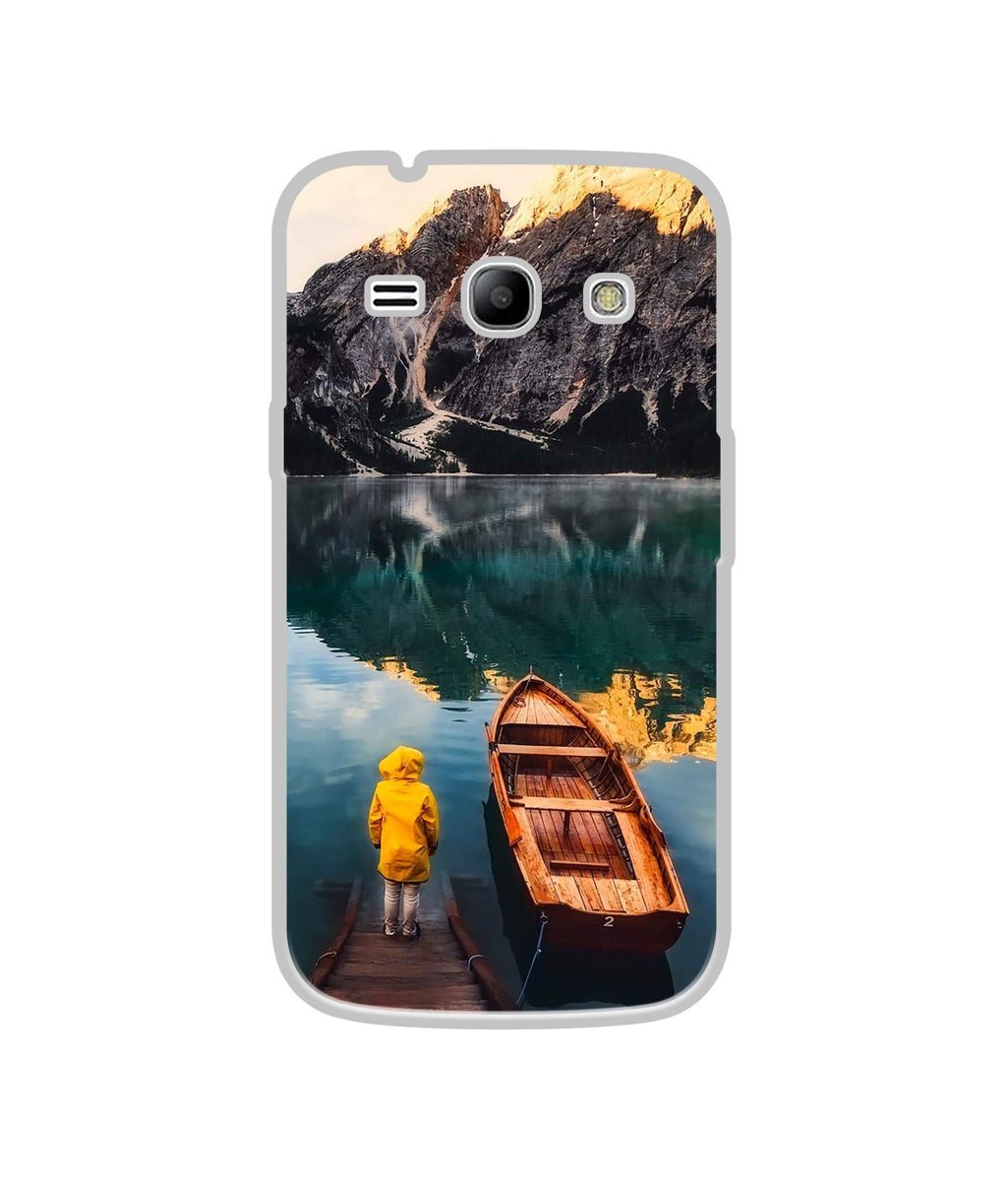 Amazon Brand - Solimo Designer Lake View UV Printed Soft Back Case Mobile Cover for Samsung Galaxy J1