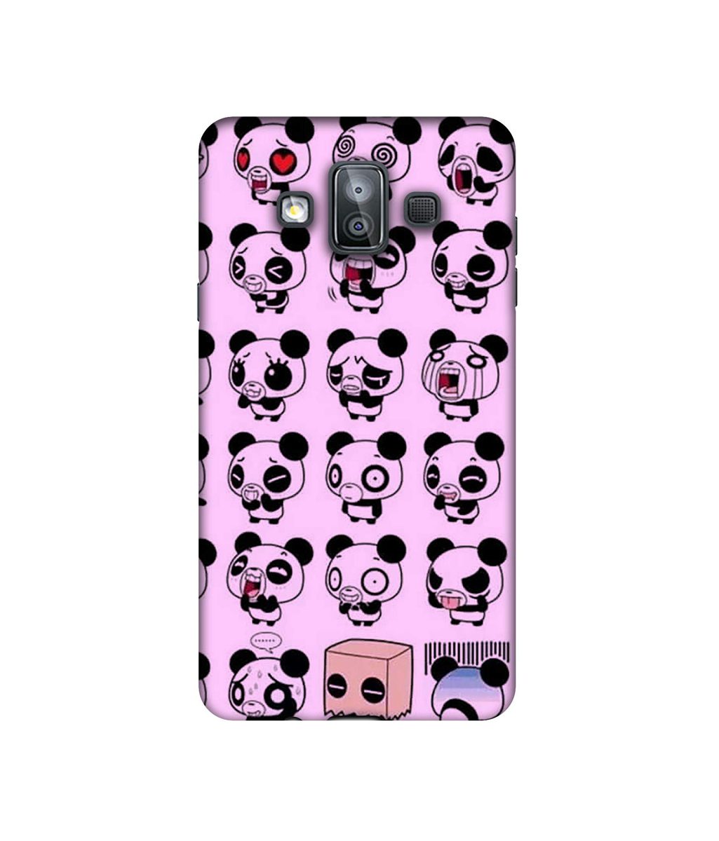 Amazon Brand - Solimo Designer Panda Experation 3D Printed Hard Back Case Mobile Cover for Samsung Galaxy J7 Duo