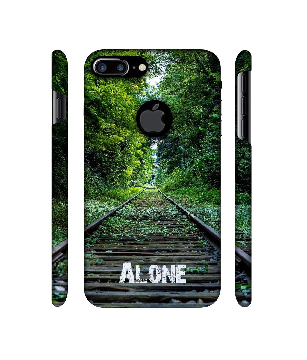 Amazon Brand - Solimo Designer Alone 3D Printed Hard Back Case Mobile Cover for Apple iPhone 7 Plus (Logo Cut)