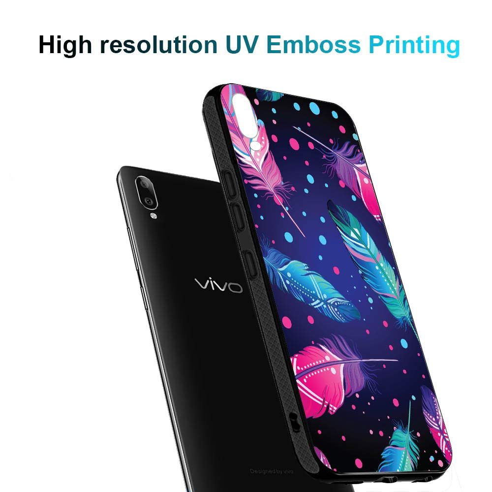 Amazon Brand - Solimo Designer Feather Printed Hard Back Case Mobile Cover forVivo V11 Pro (D235)