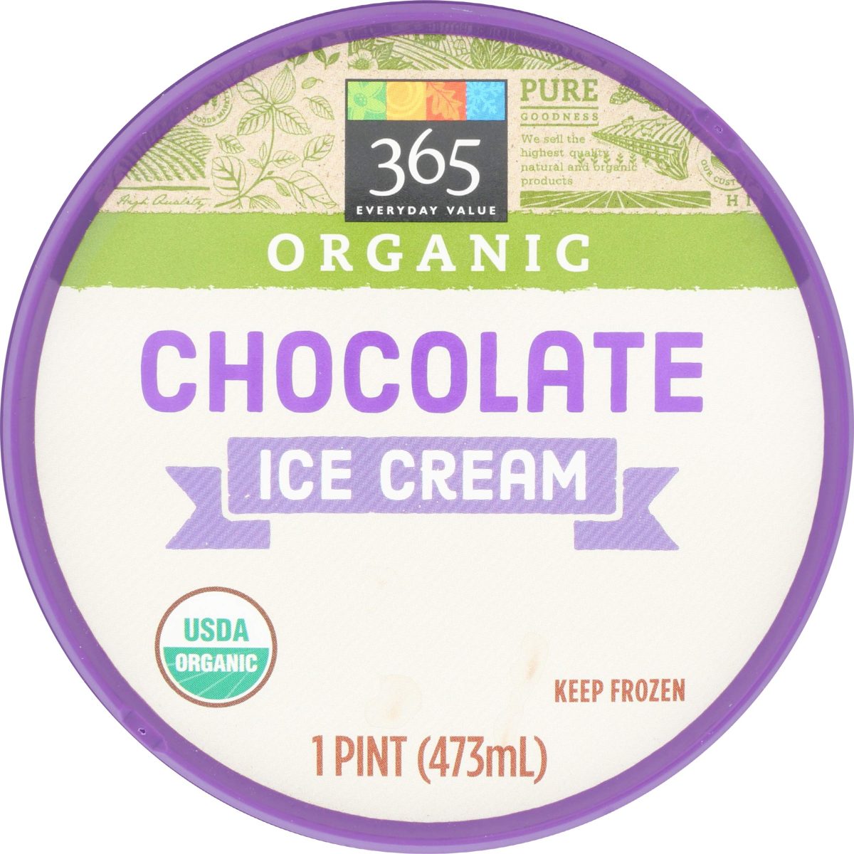 365 Everyday Value, Organic Chocolate Ice Cream, 16 oz (Frozen)