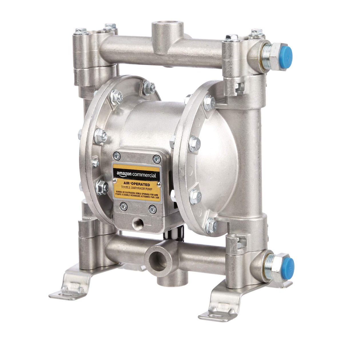 AmazonCommercial Heavy Duty Double Diaphragm Transfer Pump 1/2" Nitrile/NBR/Buna-N - 13GPM / 50LPM Aluminum Air Operated Pneumatic for Diesel, Grease, Kerosene & Oil