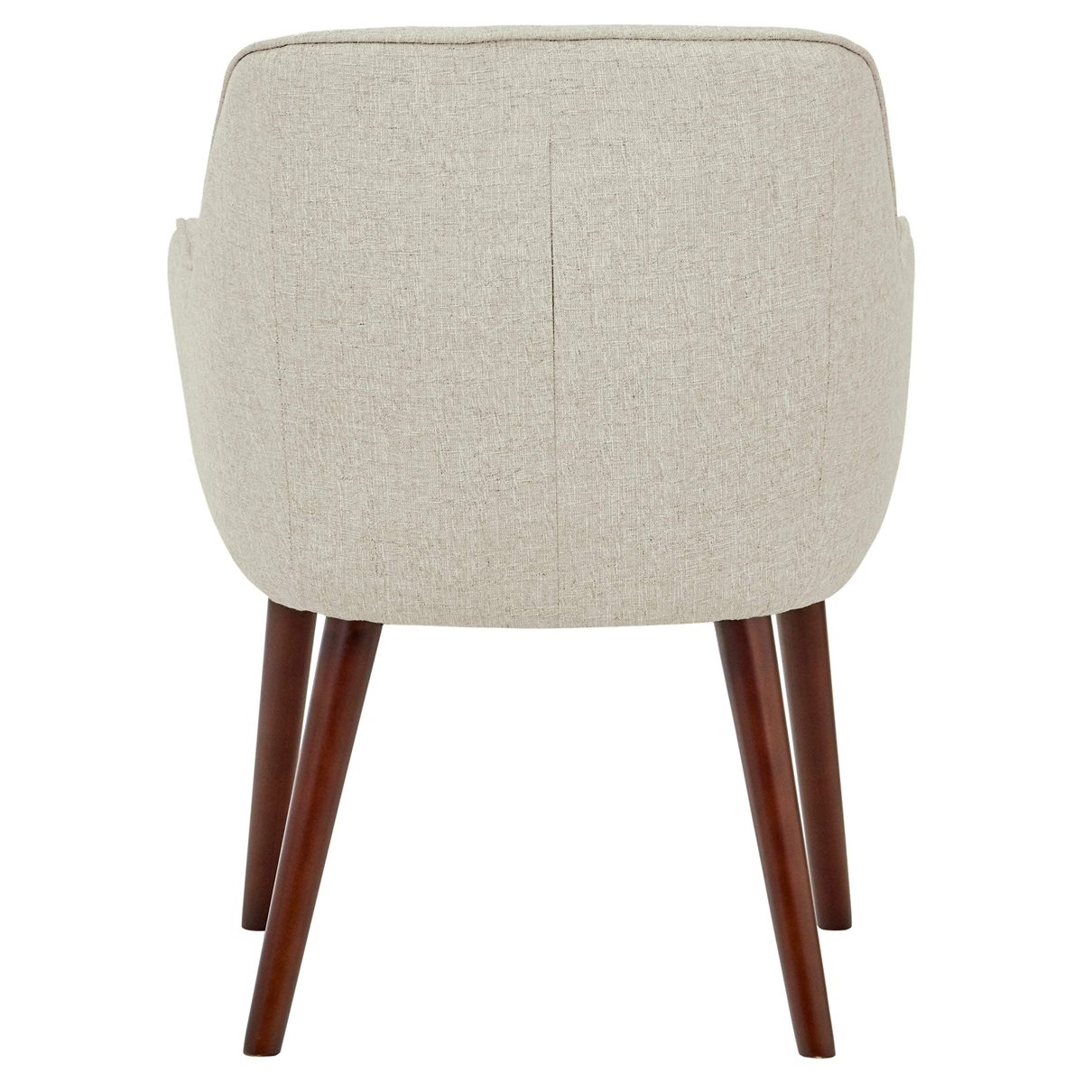 Amazon Brand – Rivet Julie Mid-Century Modern Dining Room Accent Chair with Arms, 32"H, Chalk