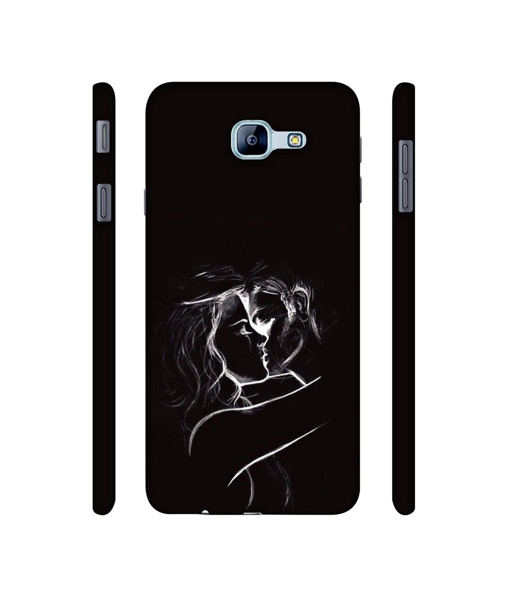 Amazon Brand - Solimo Designer Kissing Couple 3D Printed Hard Back Case Mobile Cover for Samsung Galaxy A8 (2016)