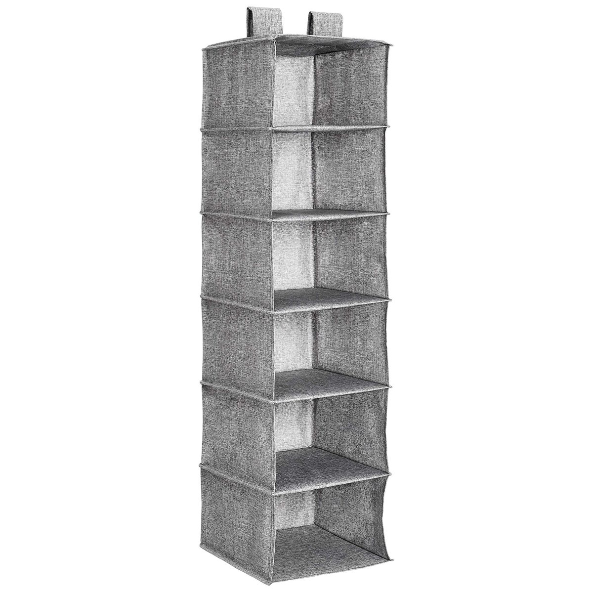 AmazonBasics Hanging Closet Shelf - 6-Tier, Heather Grey (Renewed)