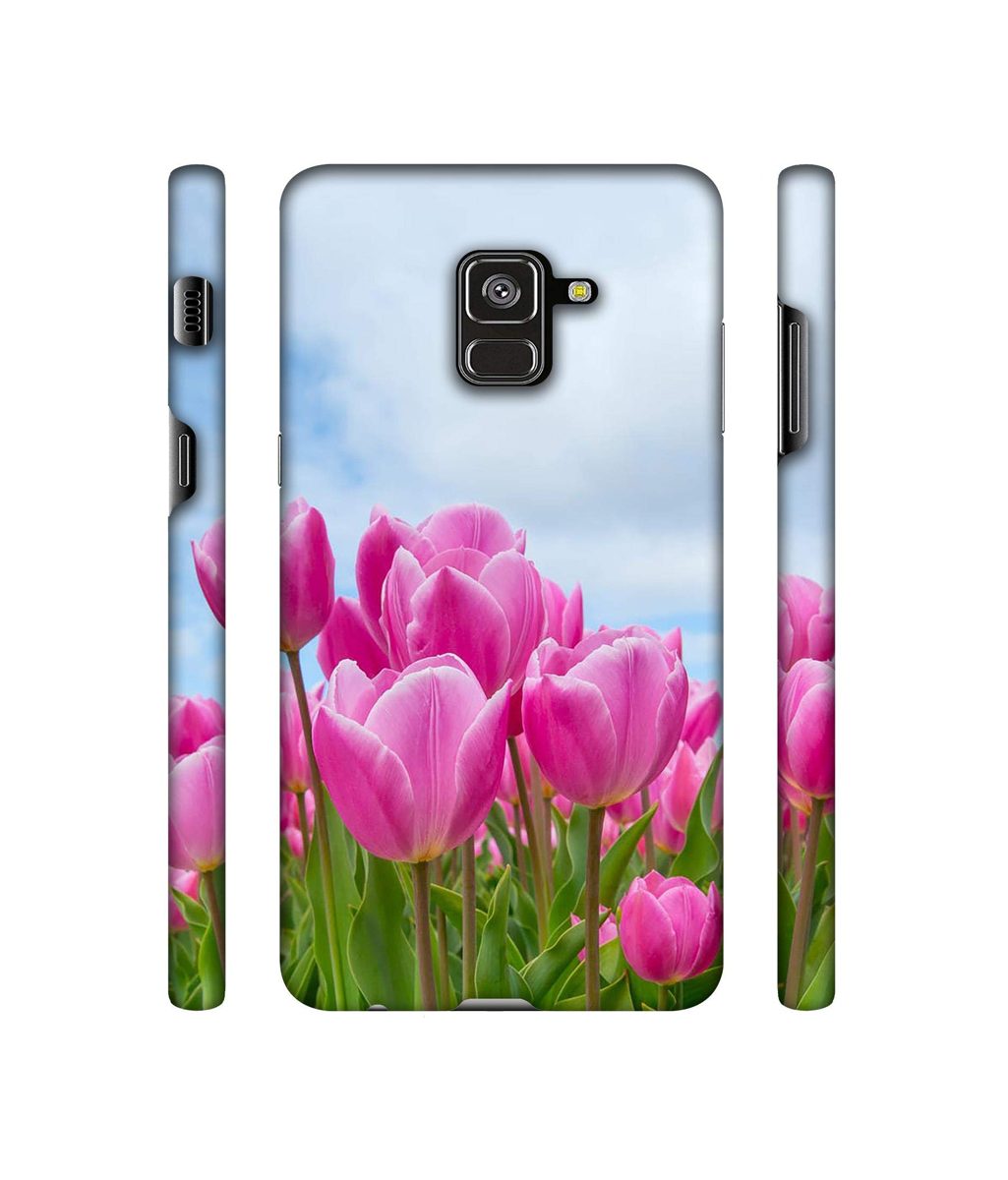 Amazon Brand - Solimo Designer Pink Lily 3D Printed Hard Back Case Mobile Cover for Samsung Galaxy A8 Plus