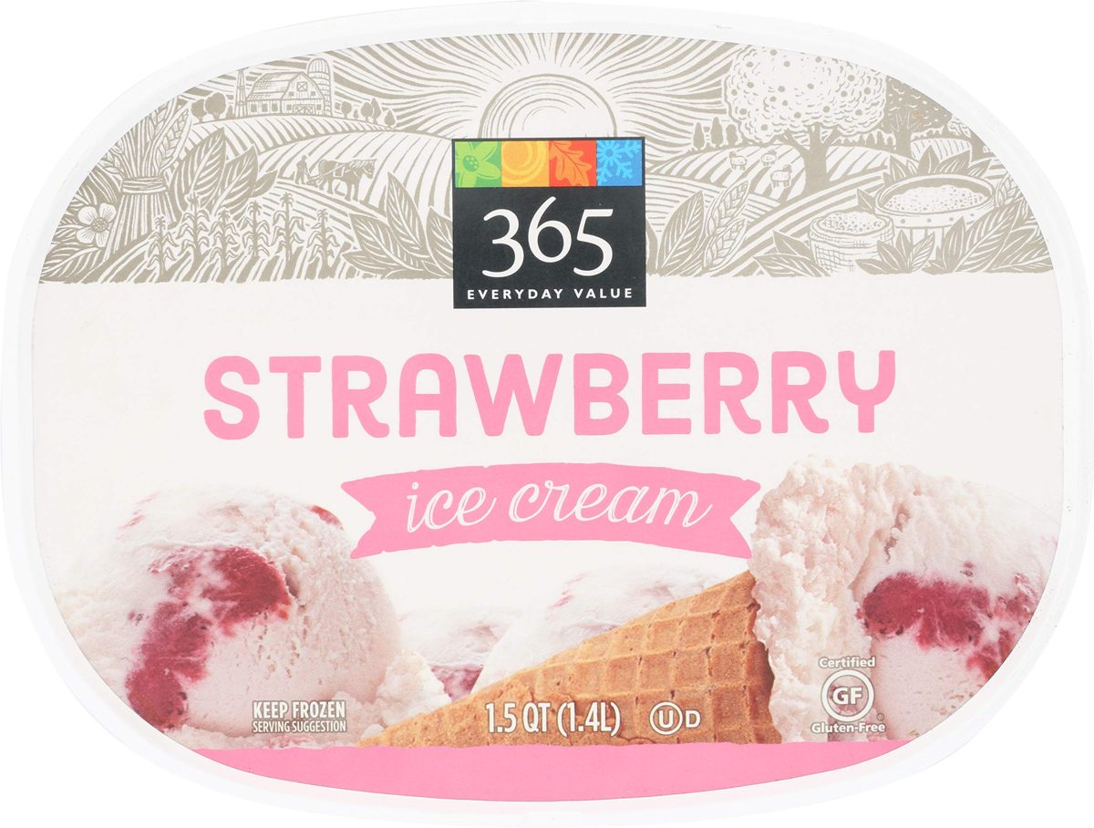 365 Everyday Value, Strawberry Ice Cream, 48 oz (Frozen)