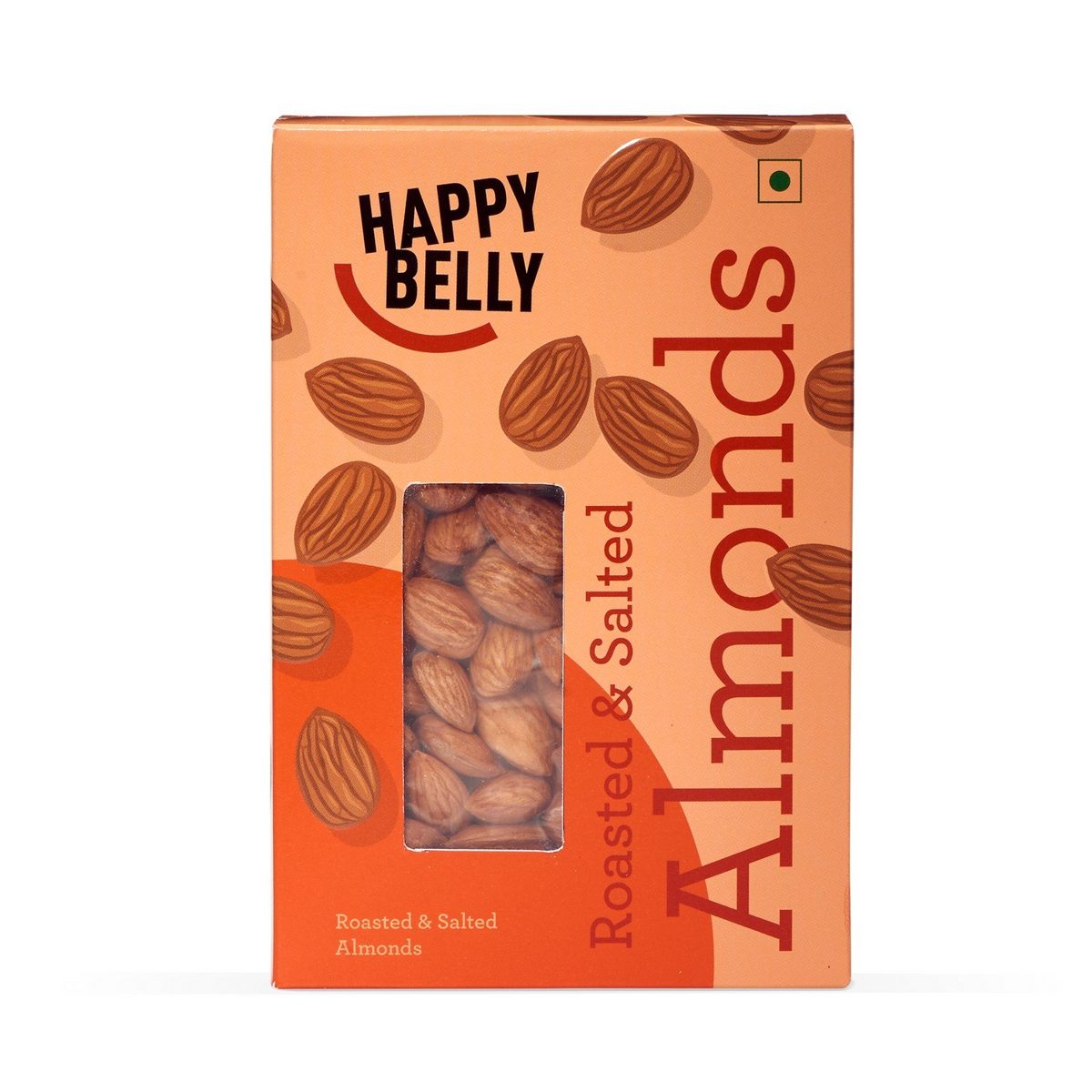 Happy Belly Roasted and Salted Almonds, 250g