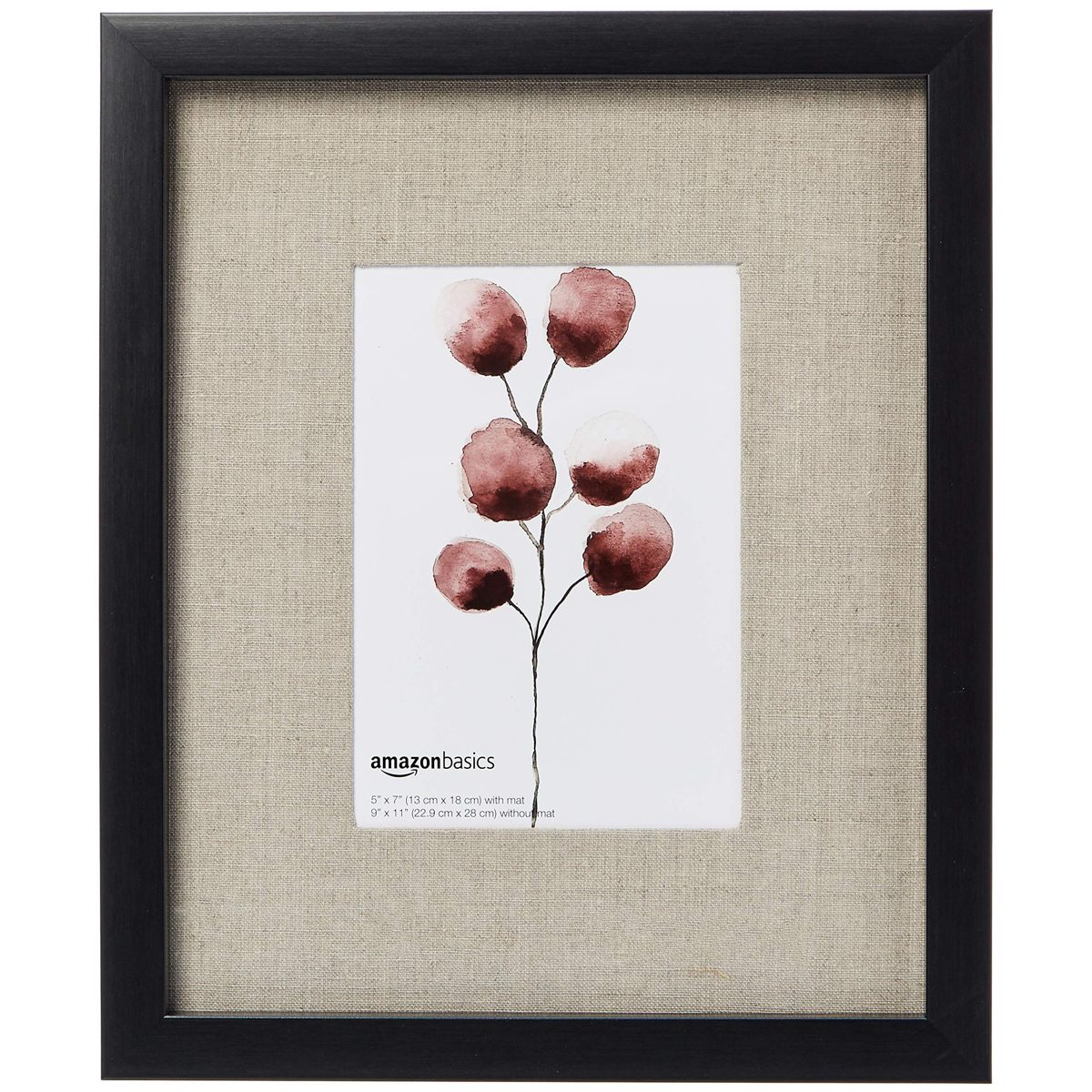 AmazonBasics Gallery Wall Frame - 9" x 11" Overall Frame Size For 5" x 7" Photo Display, Black (3-Pack)
