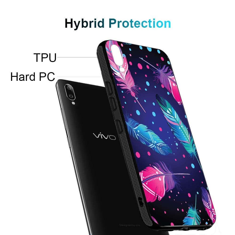 Amazon Brand - Solimo Designer Feather Printed Hard Back Case Mobile Cover forVivo V11 Pro (D235)