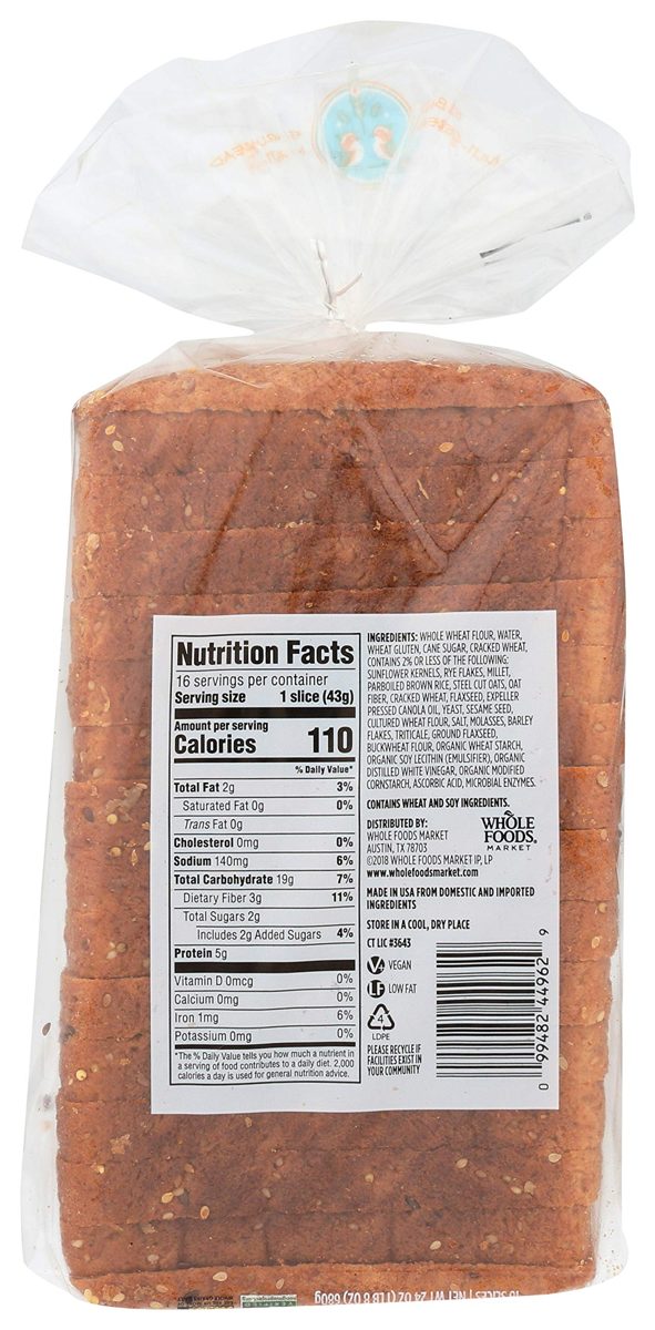 365 Everyday Value, Early Bird Multi-Seed Bread , 16 slices