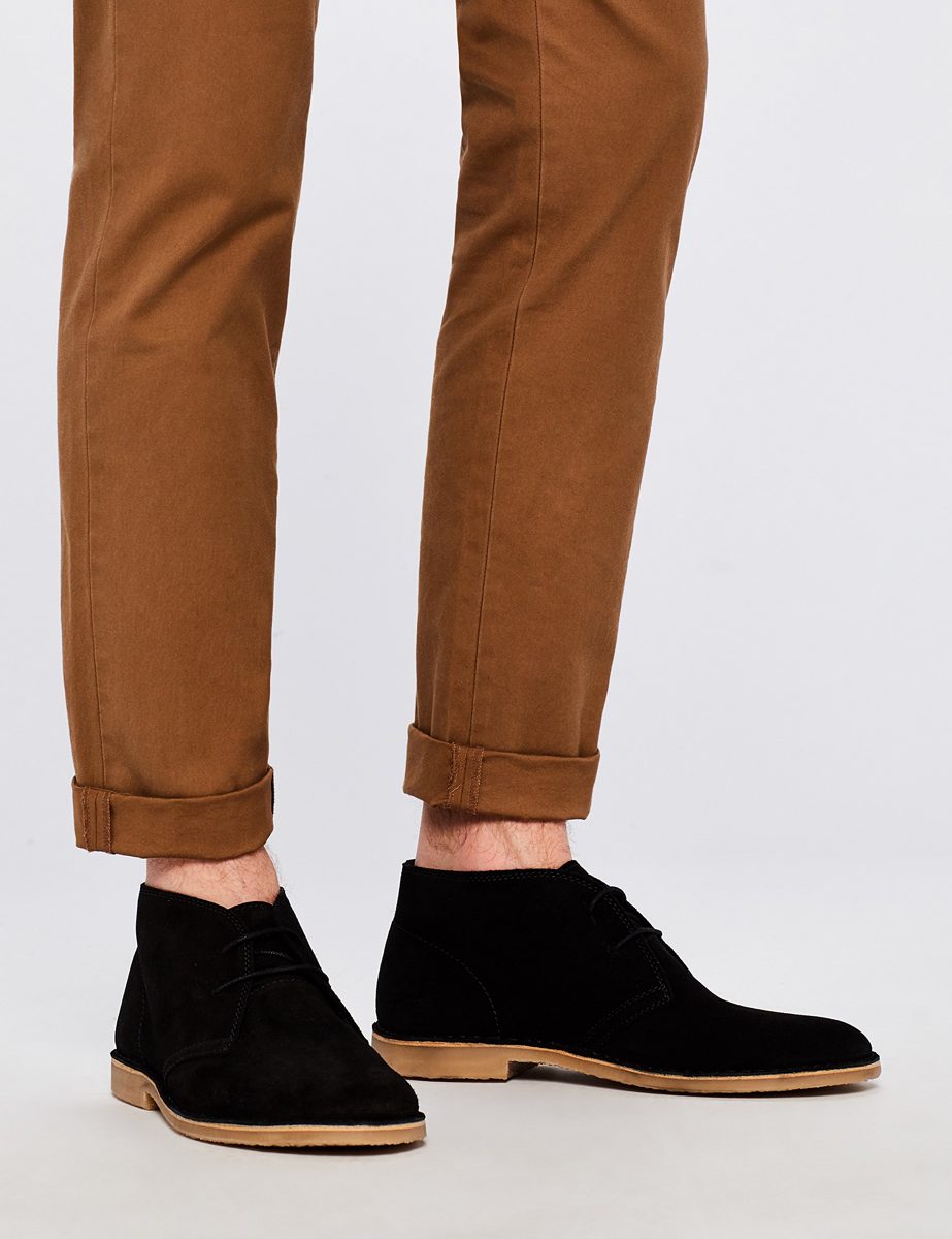 Amazon Brand - find. Men's Classic Chukka, Black), US 11.5