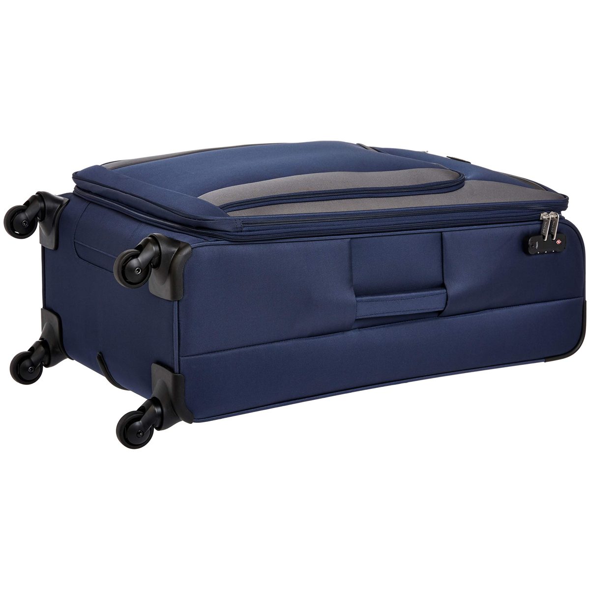 Amazon Brand - Solimo 68.5 cms Softsided Suitcase with Wheels and TSA Lock, Blue